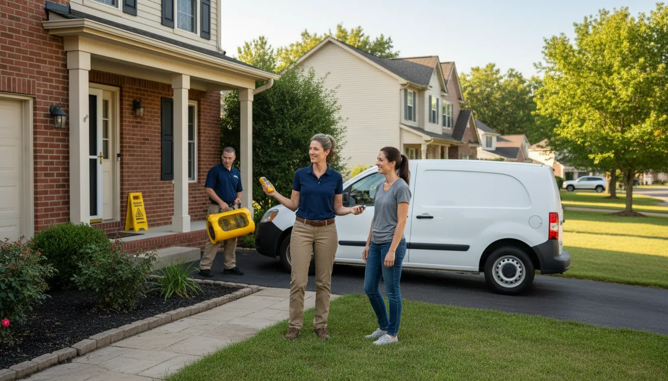 Residential water damage restoration in Moatsville, WV